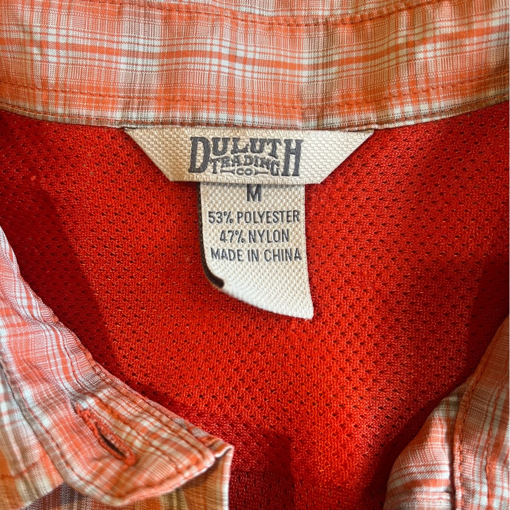 Duluth Trading Sidewinder Plaid Button-Up Shirt – Orange – Women’s Medium - Picture 6 of 9
